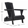 Safavieh Breetel Wood Adirondack 2 Per Box in Black