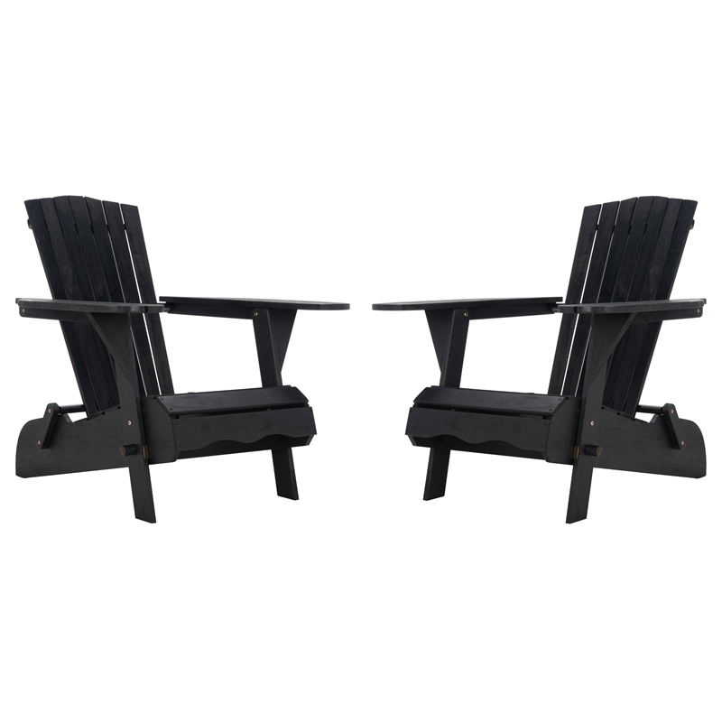 Safavieh Breetel Wood Adirondack 2 Per Box in Black