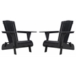Safavieh Breetel Wood Adirondack 2 Per Box in Black