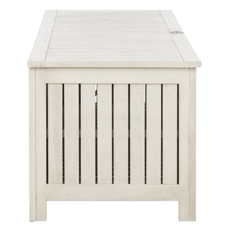 Safavieh Abri Wood Cushion Box in White