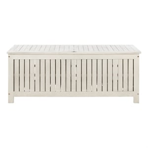 Safavieh Abri Wood Cushion Box in White