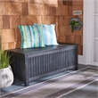 Safavieh Abri Wood Cushion Box in Black