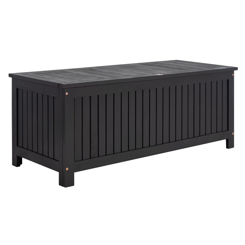 Safavieh Abri Wood Cushion Box in Black