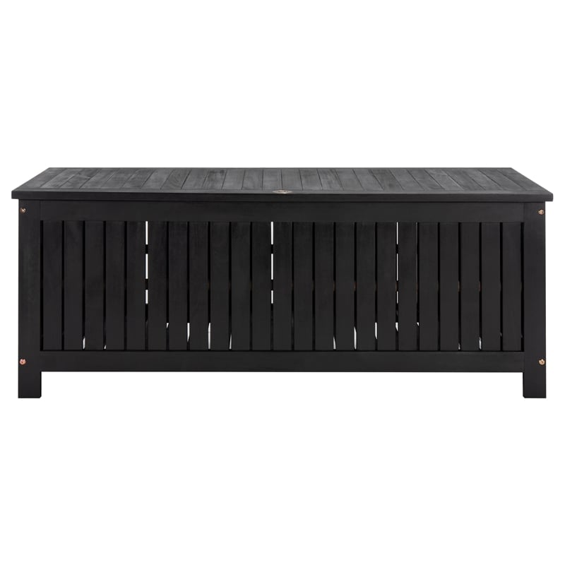 Safavieh Abri Wood Cushion Box in Black