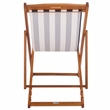 Safavieh Loren Wood Sling Chair in Natural / Navy