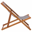 Safavieh Loren Wood Sling Chair in Natural / Navy