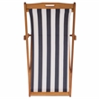 Safavieh Loren Wood Sling Chair in Natural / Navy