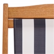 Safavieh Loren Wood Sling Chair in Natural / Navy