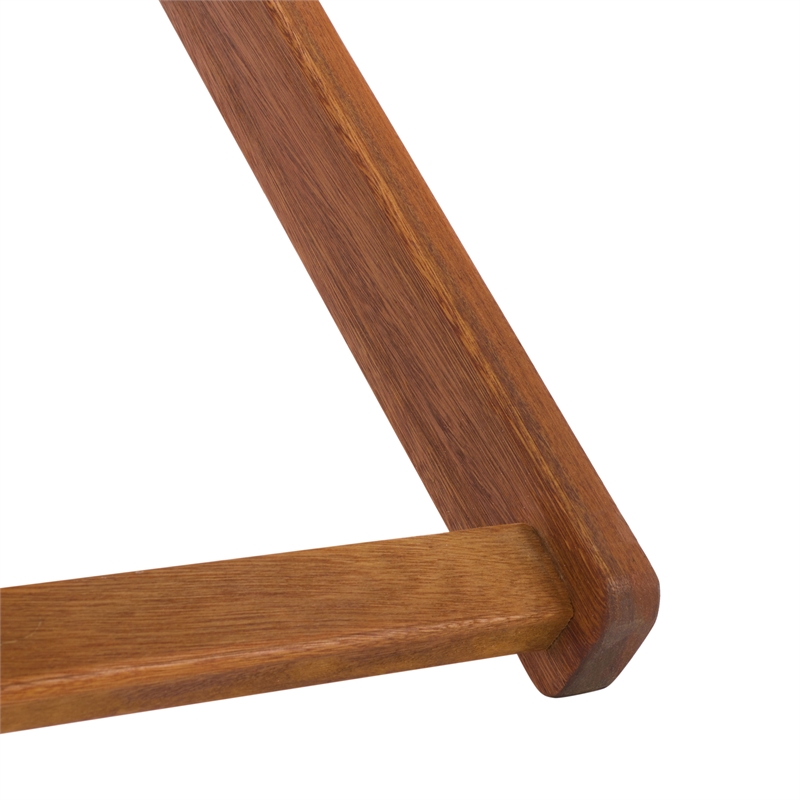 Safavieh Loren Wood Sling Chair in Natural / Navy