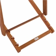 Safavieh Loren Wood Sling Chair in Natural / Navy