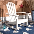 Safavieh Brizio Wood Adirondack Rocking Chair in White