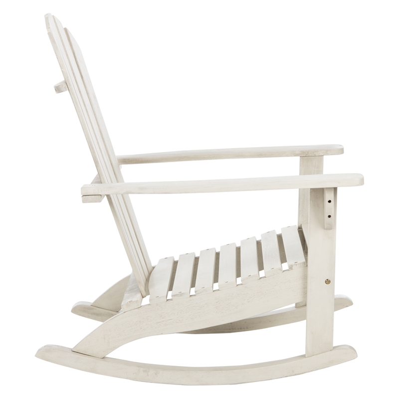 Safavieh Brizio Wood Adirondack Rocking Chair in White