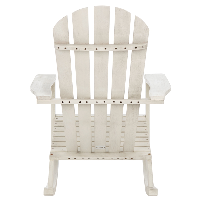 Safavieh Brizio Wood Adirondack Rocking Chair in White