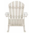 Safavieh Brizio Wood Adirondack Rocking Chair in White