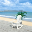 Safavieh Brizio Wood Adirondack Rocking Chair in White