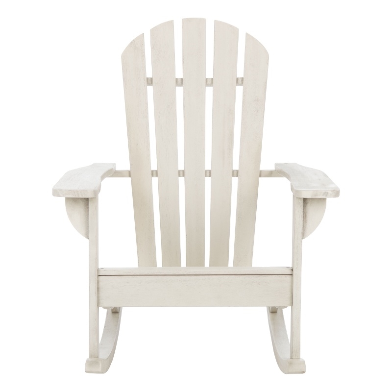 Safavieh Brizio Wood Adirondack Rocking Chair in White