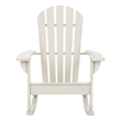 Safavieh Brizio Wood Adirondack Rocking Chair in White