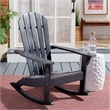Safavieh Brizio Wood Adirondack Rocking Chair in Black