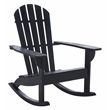 Safavieh Brizio Wood Adirondack Rocking Chair in Black