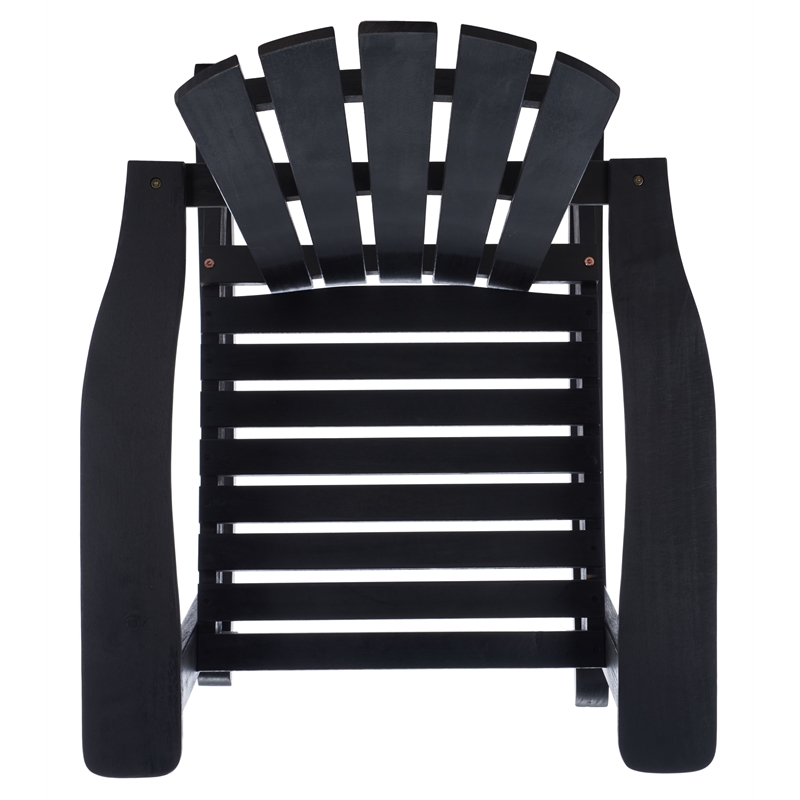 Safavieh Brizio Wood Adirondack Rocking Chair in Black