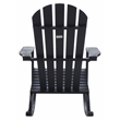Safavieh Brizio Wood Adirondack Rocking Chair in Black
