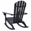 Safavieh Brizio Wood Adirondack Rocking Chair in Black