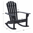 Safavieh Brizio Wood Adirondack Rocking Chair in Black