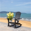 Safavieh Brizio Wood Adirondack Rocking Chair in Black