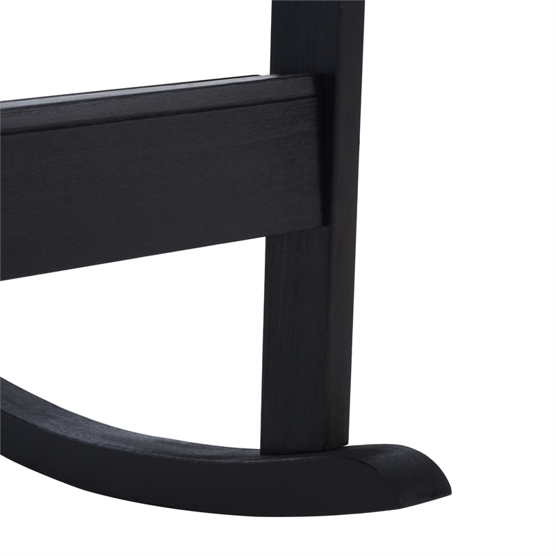 Safavieh Brizio Wood Adirondack Rocking Chair in Black