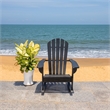 Safavieh Brizio Wood Adirondack Rocking Chair in Black