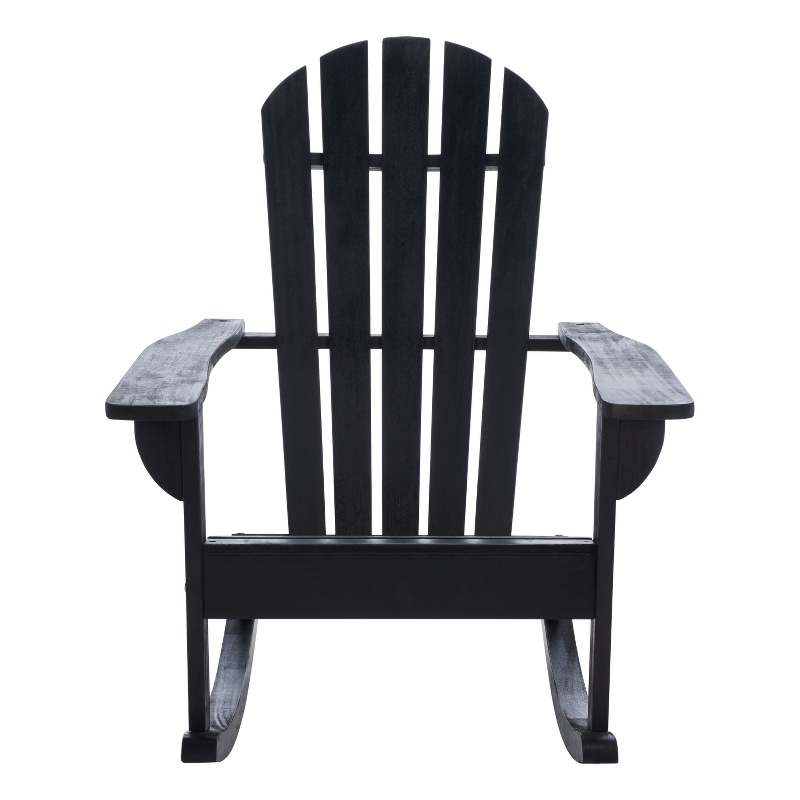 Safavieh Brizio Wood Adirondack Rocking Chair in Black