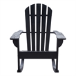 Safavieh Brizio Wood Adirondack Rocking Chair in Black