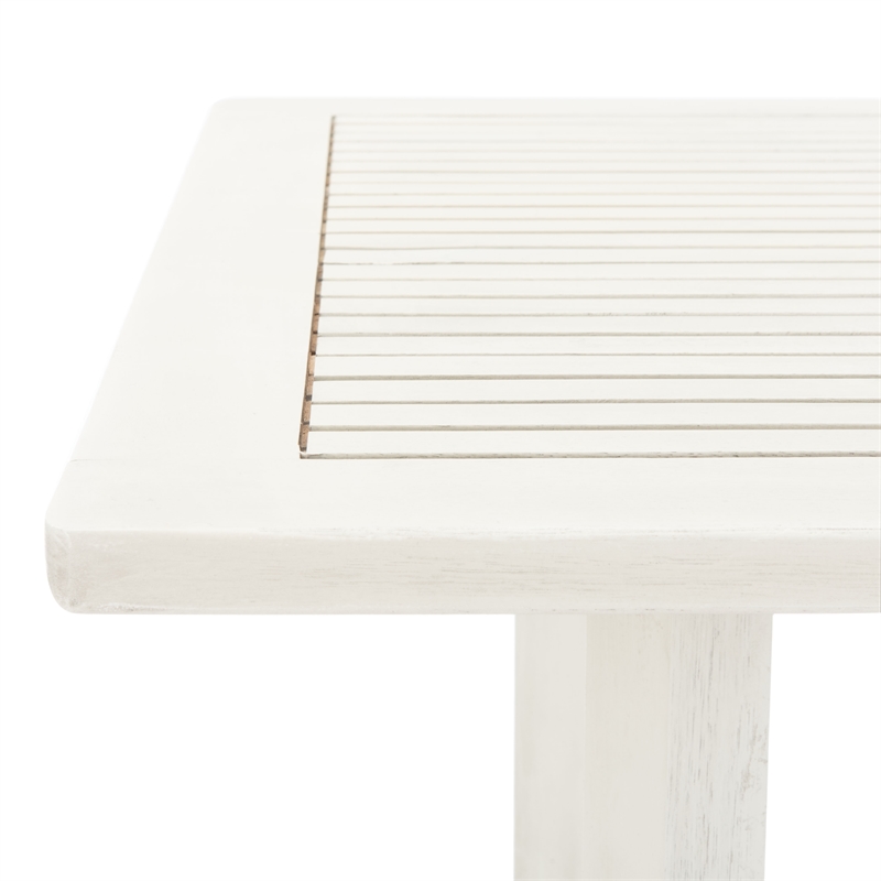 Safavieh Pate 3 Pc Bar Height Wood Bistro Set in White / Navy
