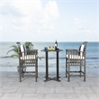 Safavieh Pate 3 Pc Bar Height Bistro Wood Set in Black / Beige