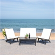 Safavieh Chaston 4 Pc Wood Living Set in Black / Beige