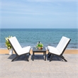 Safavieh Chaston 4 Pc Wood Living Set in Black / Beige