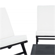 Safavieh Chaston 4 Pc Wood Living Set in Black / Beige