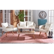 Safavieh Raldin Rope and Wood 4 Pc Living Set in Beige