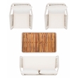 Safavieh Raldin Rope and Wood 4 Pc Living Set in Beige
