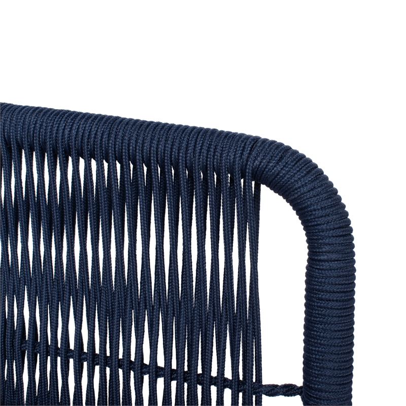 Safavieh Raldin Rope and Wood 4 Pc Living Set in Navy / Beige