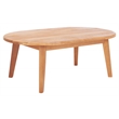 Safavieh Deacon 4 Pc Wood Living Set in Natural / Navy