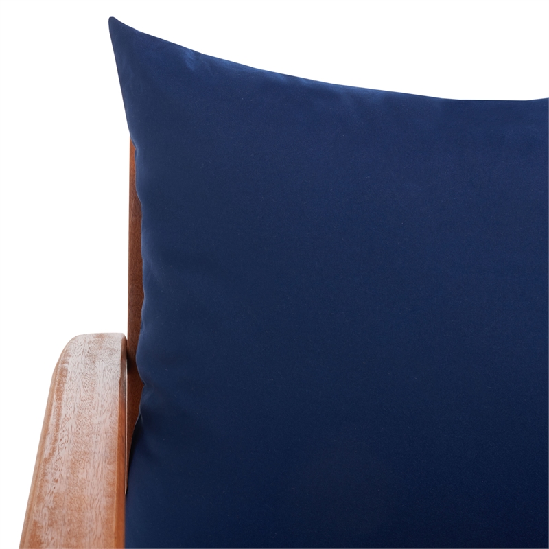 Safavieh Deacon 4 Pc Wood Living Set in Natural / Navy