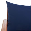 Safavieh Deacon 4 Pc Wood Living Set in Natural / Navy