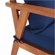 Safavieh Deacon 4 Pc Wood Living Set in Natural / Navy