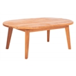 Safavieh Deacon 4 Pc Wood Living Set in Natural / Navy