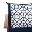 Safavieh Deacon 4 Pc Wood Living Set in Natural / Navy