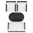 Safavieh Deacon 4 Pc Wood Living Set in Black / Beige