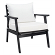 Safavieh Deacon 4 Pc Wood Living Set in Black / Beige