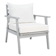 Safavieh Deacon 4 Pc Wood Living Set in Gray / Beige