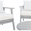 Safavieh Deacon 4 Pc Wood Living Set in Gray / Beige